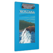 Bärn-Fischen im Fluss- Montana Klemmbrett (Rechts)