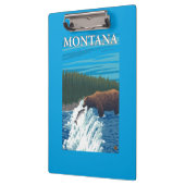 Bärn-Fischen im Fluss- Montana Klemmbrett (Links)