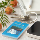 Bärn-Fischen im Fluss- Montana Schlüsselanhänger (Vorderseite rechts)