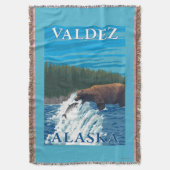 Bärn-Fischen im Fluss- Valdez, Alaska Decke (Vorderseite Vertikal)