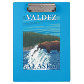 Bärn-Fischen im Fluss- Valdez, Alaska Klemmbrett (Vorderseite)