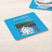 Bärn-Fischen im Fluss- Valdez, Alaska Rechteckiger Pappuntersetzer (angewinkelt)