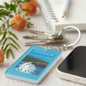 Bärn-Fischen im Fluss- Valdez, Alaska Schlüsselanhänger (Vorderseite rechts)