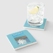 Bärn-Fischen im Fluss- Valdez, Alaska Steinuntersetzer (Seitenansicht)