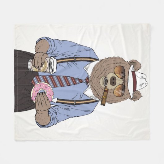 Bärn-Frühstück Fleecedecke (Vorderseite (Horizontal))