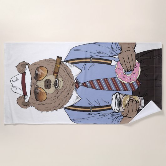 Bärn-Frühstück Strandtuch (Vorderseite)