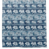 BÄRN-GEIST Marine Boho Stammes- Muster Duschvorhang (Vorderseite)