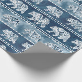 BÄRN-GEIST Marine Boho Stammes- Muster Geschenkpapier (Ecke)
