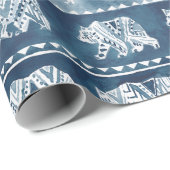 BÄRN-GEIST Marine Boho Stammes- Muster Geschenkpapier (Rolleneckpunkt)