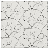 Bärn-Gewebe-Eisbär-Kunst-Gewebe-Mutter u. CUB Stoff (Nahaufnahme)