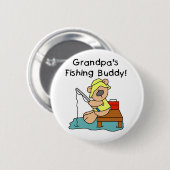 Bärn-Großväter, die Freund fischen Button (Vorne & Hinten)