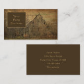 Barn Grunge Texture Sepia Vintages Land Rustikal Visitenkarte (Vorne/Hinten)