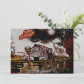 *~* Barn Hay Goblin Spooky Ghost HALLOWEEN CARD (Stehend Vorderseite)