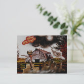 *~* Barn Hay Goblin Spooky Ghost HALLOWEEN Einziga Postkarte (Stehend Vorderseite)