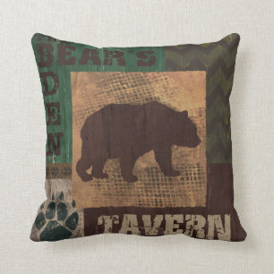 Bärn-Höhlen-Taverne-Kissen-Kabinendekor Kissen