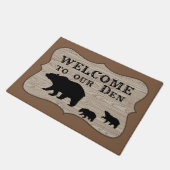 Bärn-Höhlen-Willkommen Fußmatte (Schrägansicht)