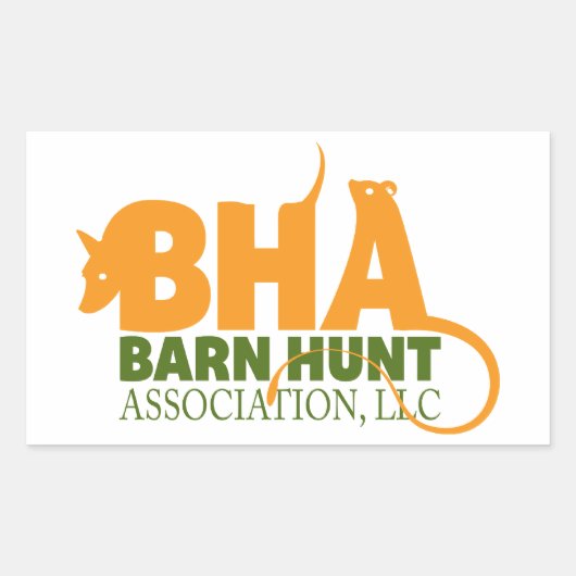 Barn Hunt Association LLC Logo Gear Rechteckiger Aufkleber (Vorderseite)