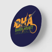 Barn Hunt Association LLC Logo Gear Runde Wanduhr (Winkel)
