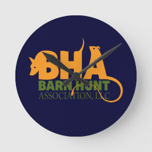 Barn Hunt Association LLC Logo Gear Runde Wanduhr
