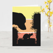 Barn Hunt Grußkarte für Duftarbeit Sporthunde Karte (Gelbe Blume)