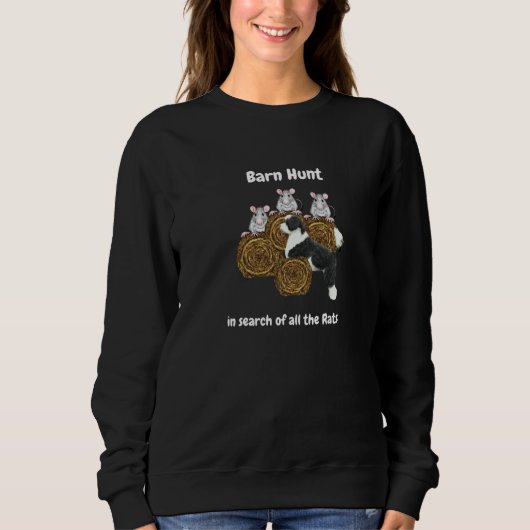 Barn Hunt  in search rats with Portuguese water do Sweatshirt (Vorderseite)