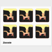 Barn Hunt Nose Work: Dog and Rat Scent Work Quadratischer Aufkleber (Blatt)