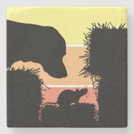 Barn Hunt Nose Work: Dog and Rat Scent Work Steinuntersetzer