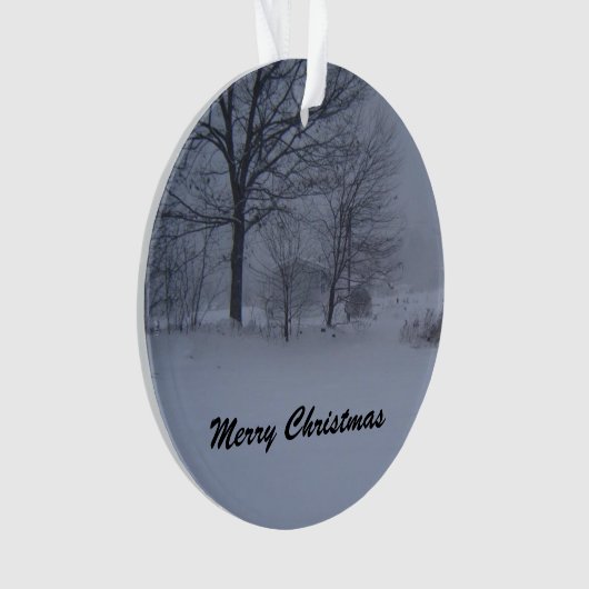 Barn in a Maine Blizzard Ornament (Vorderseite)