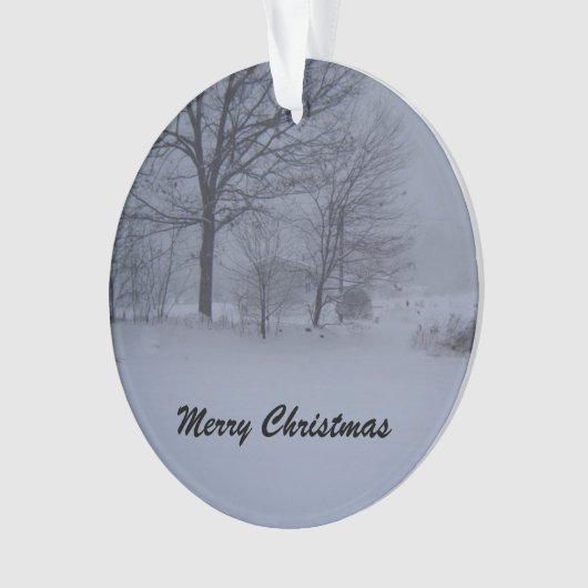 Barn in a Maine Blizzard Ornament (Vorderseite)