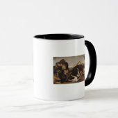 Bärn-Jagd oder, Kampf zwischen Hunden und Bären Tasse (VorderseiteRechts)