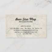 Bärn-Karten-Konstellation Ursa Major TAN Visitenkarte (Rückseite)