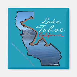 Bärn-Konturmagnet Lake Tahoe Kalifornien blauer Magnet