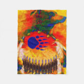 Bärn-Krieger-gebürtiger Amerikaner-Fleece-Decke Fleecedecke (Vorderseite)