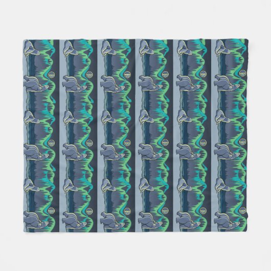 Bärn-Kunst-Decken-Nordlicht-Bärn-Decken Fleecedecke (Vorderseite (Horizontal))