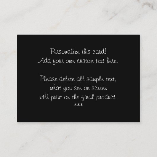 Bärn-Künstler entwerfen personalisierte Visitenkarte (Rückseite)