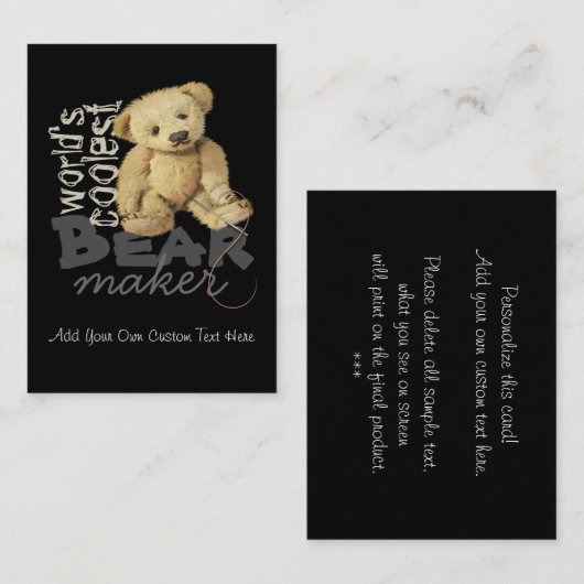 Bärn-Künstler entwerfen personalisierte Visitenkarte (Vorne/Hinten)