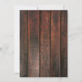 Barn Lace Rustic Wood String Light Country Wedding Einladung (Rückseite)