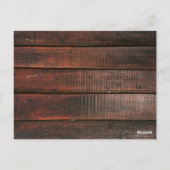 Barn Lace Wood Rustic Chic Wedding Thank You Postkarte (Rückseite)