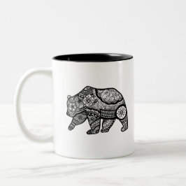 Bärn-Mandala-Kunst Zweifarbige Tasse