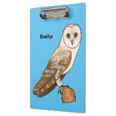 Barn owl bird cartoon illustration klemmbrett (Links)