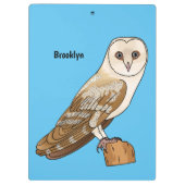 Barn owl bird cartoon illustration klemmbrett (Rückseite)