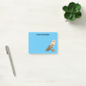 Barn owl bird cartoon illustration post-it klebezettel (Büro)