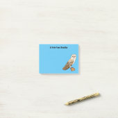 Barn owl bird cartoon illustration post-it klebezettel (Auf Schreibtisch)
