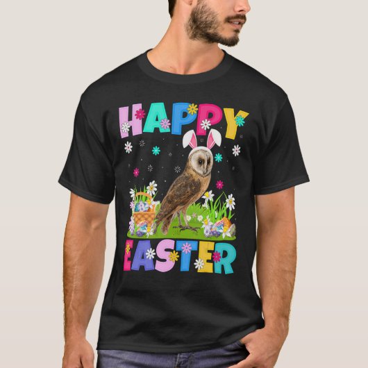 Barn Owl Bird Happy Oster Bunny Barn Owl Oaster S T-Shirt (Vorderseite)