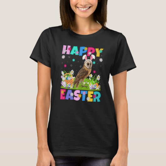 Barn Owl Bird Happy Oster Bunny Barn Owl Oaster S T-Shirt (Vorderseite)