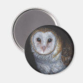 Barn Owl Bird Originelle Malerei Kunst Magnet (Vorderseite/Rückseite)