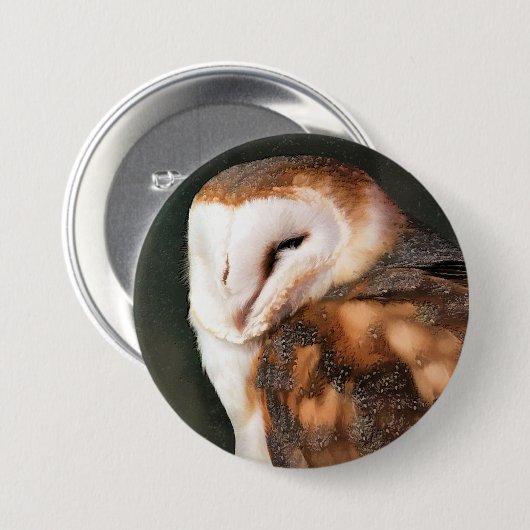 BARN OWL BUTTON (Vorne & Hinten)