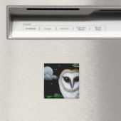 BARN OWL CLODY MOON Magnet (In Situ (Geschirrspüler))
