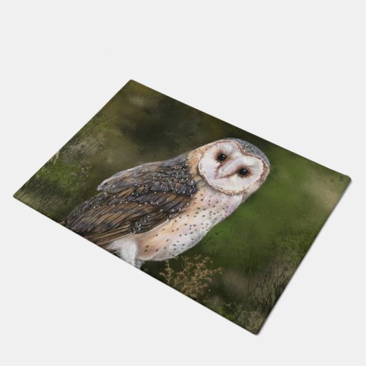 Barn Owl Doormat Fußmatte (Schrägansicht)