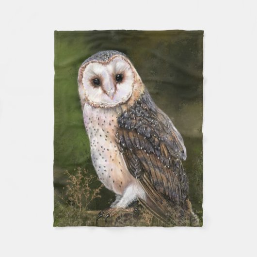 Barn Owl Fleece Blanket (Vorderseite)